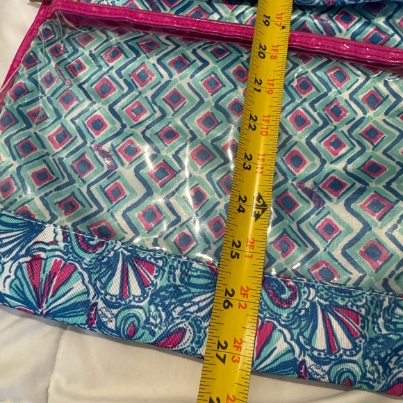 Lilly Pulitzer Blue & Pink Patterned Hanging Travel Cosmetic Jewelry Organizer - Picture 6 of 11